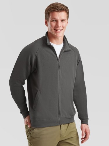 Felpa Fruit of the Loom con zip, cotone/poliestere, regular fit