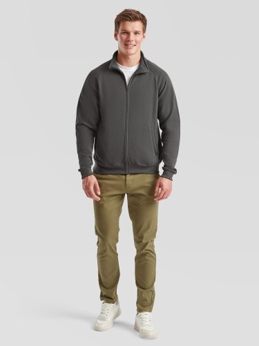 Felpa Fruit of the Loom con zip, cotone/poliestere, regular fit