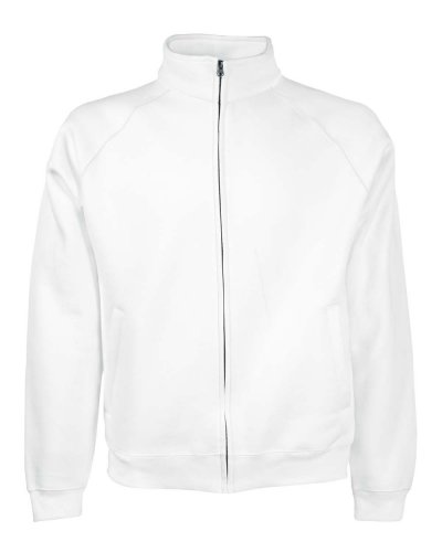 Felpa classica con cerniera intera Bianco
