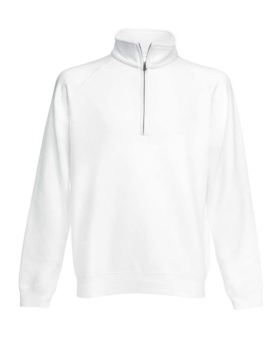 Felpa classica con 1/2 cerniera Bianco