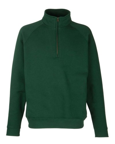 Felpa classica con 1/2 cerniera Bottle green