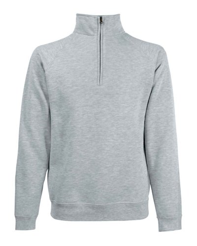Felpa classica con 1/2 cerniera Heather grey
