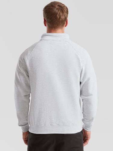 Sweat Raglan Premium en coton, fermeture éclair cachée, poches frontales