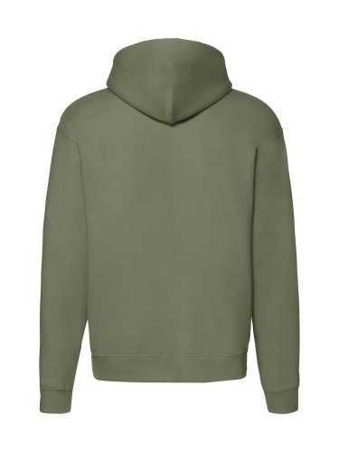 Felpa premium con cappuccio e zip lunga 70% cotone