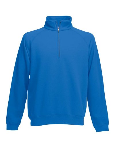 Felpa premium con 1/2 cerniera Royal blue