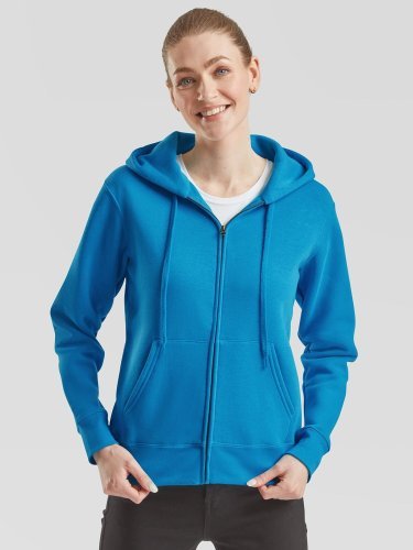 Felpa donna Fruit of the Loom con zip, cappuccio, 70% cotone