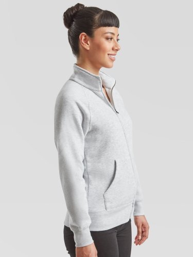 Fruit of the Loom Felpa Lady-Fit zip lunga cotone regular donna