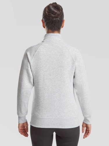 Fruit of the Loom Felpa Lady-Fit zip lunga cotone regular donna
