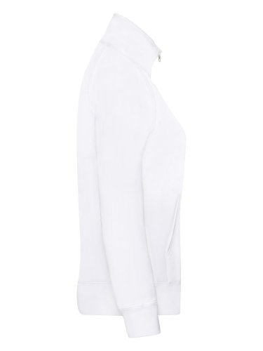 Fruit of the Loom Felpa Lady-Fit zip lunga cotone regular donna