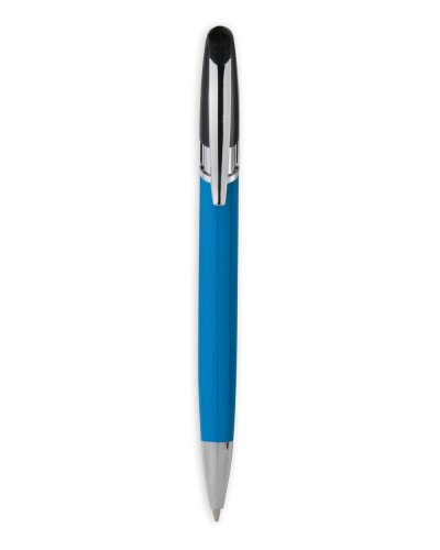 Penna a sfera con fusto e clip in metallo Blu