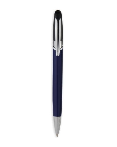 Penna a sfera con fusto e clip in metallo Blu Navy