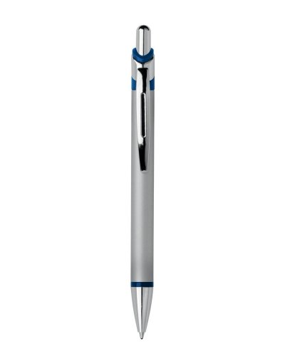 Penna a sfera con clip e fusto in metallo Blu