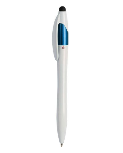 Penna a sfera a 3 colori con touch screen Blu