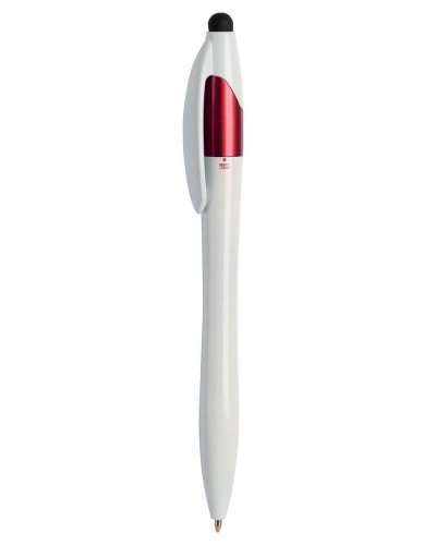 Penna a sfera a 3 colori con touch screen Rosso