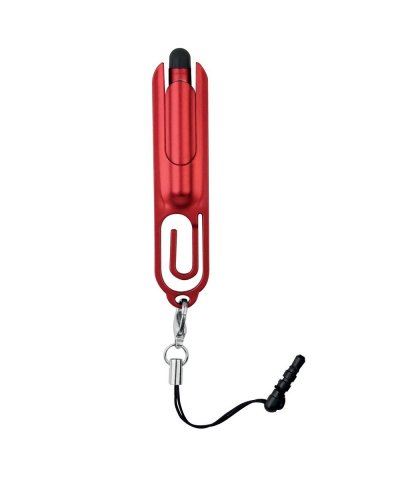 Mini penna a sfera con touch screen Rosso