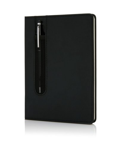 Taccuino A5 deluxe con penna touchscreen Nero