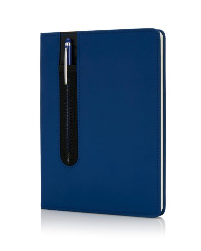 Taccuino A5 deluxe con penna touchscreen Blu