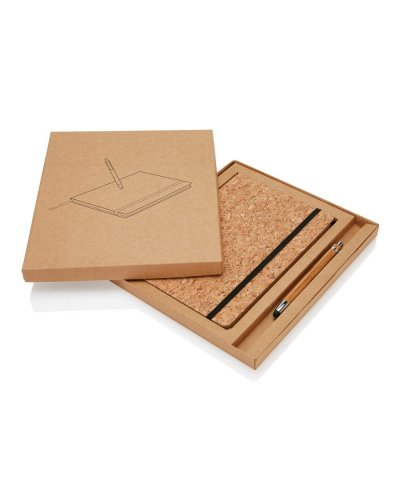 Taccuino A5 Cork con penna in bambù