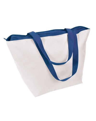 Borsa mare bicolore Blu Royal/Bianco