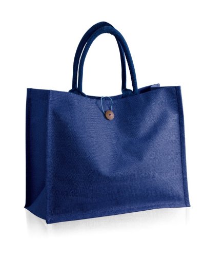 Borsa mare in Juta Thaiti Blu Navy