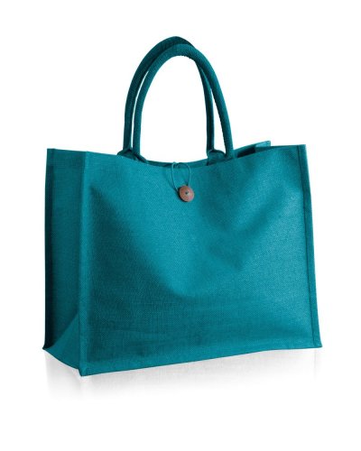Borsa mare in Juta Thaiti Turchese