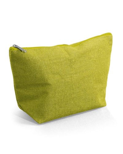 Beauty case in juta Lime