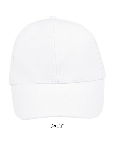 Cappellino adulto 6 pannelli Buffalo Bianco
