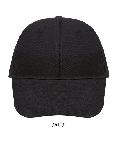 Cappellino adulto 6 pannelli Buffalo Nero
