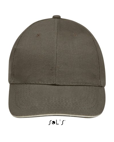 Cappellino adulto 6 pannelli Buffalo Army / Beige