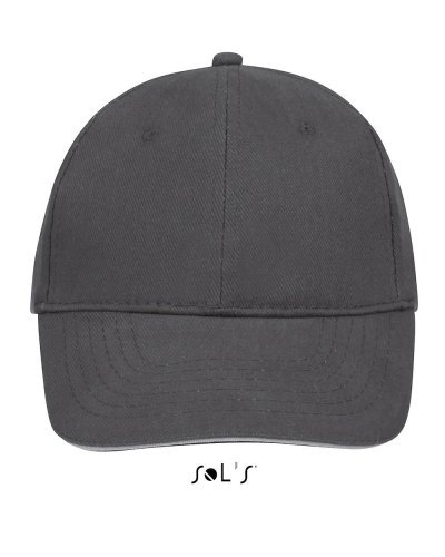 Cappellino adulto 6 pannelli Buffalo Grigio Scuro / Grigio Chiaro