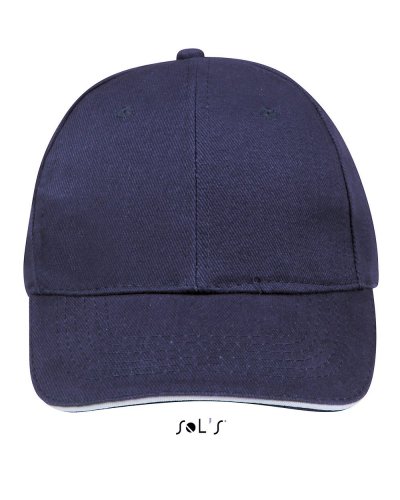 Cappellino adulto 6 pannelli Buffalo Blu Oltremare / Bianco