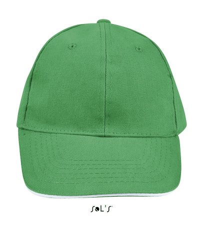Cappellino adulto 6 pannelli Buffalo Verde Prato / Bianco