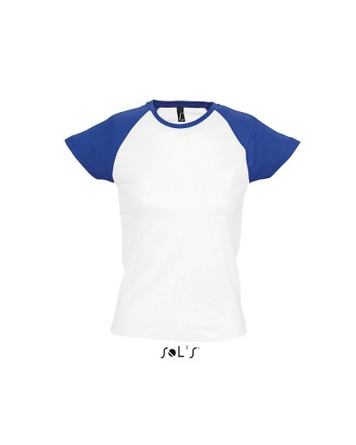 T-shirt Milky Bianco / Blu royal