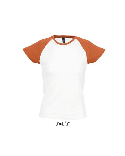 T-shirt Milky Bianco / Arancio