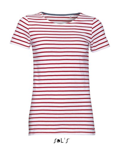 T-shirt miles Women Bianco / Rosso