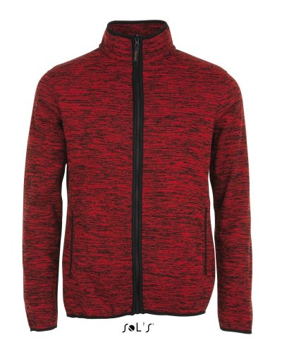 Felpa unisex in pile Turbo Rosso / Nero