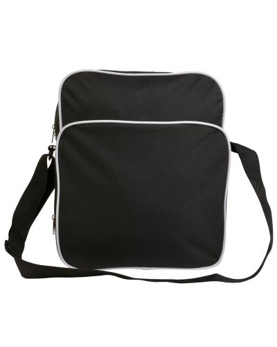 Tracolla regolabile con 2 tasche Nero