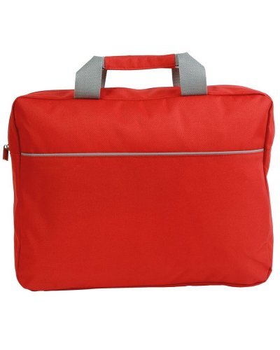 Cartella con chiusura lampo Rosso