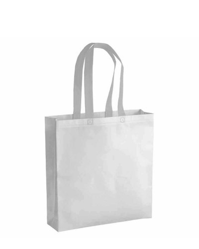 Shopper in TNT laminato termosaldato Bianco