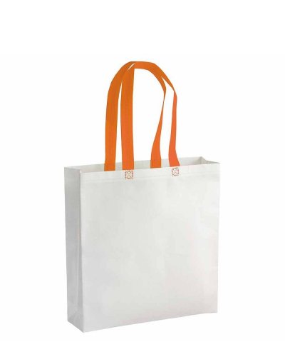 Shopper in TNT laminato termosaldato Arancione