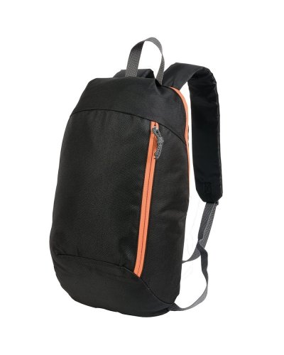 Zaino nero con particolari colorati Arancione