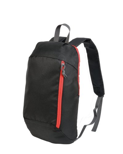 Zaino nero con particolari colorati Rosso