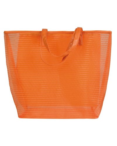Borsa mare rigata Arancione
