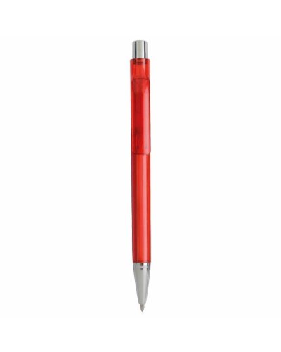 Penna a scatto trasparente colorata Rosso