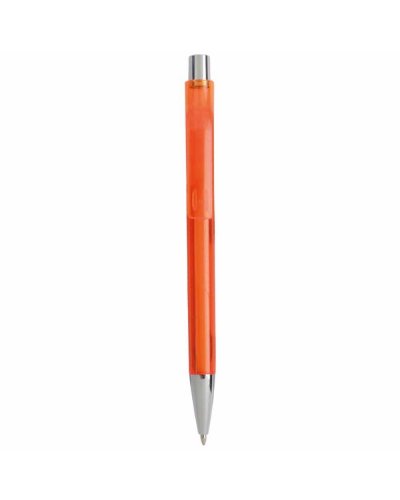 Penna a scatto trasparente colorata Arancione