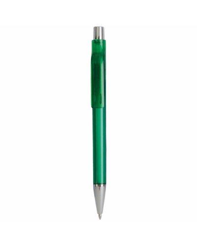 Penna a scatto trasparente colorata Verde