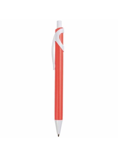 Penna colorata con clip e punta bianche
