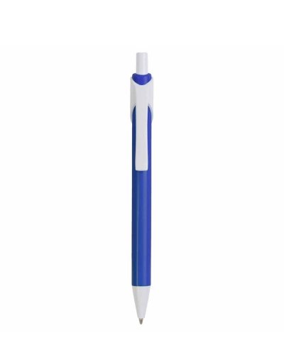 Penna colorata con clip e punta bianche Blu scuro