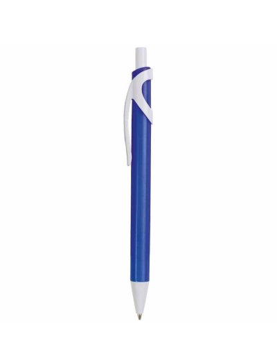 Penna colorata con clip e punta bianche