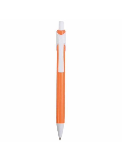 Penna colorata con clip e punta bianche Arancione